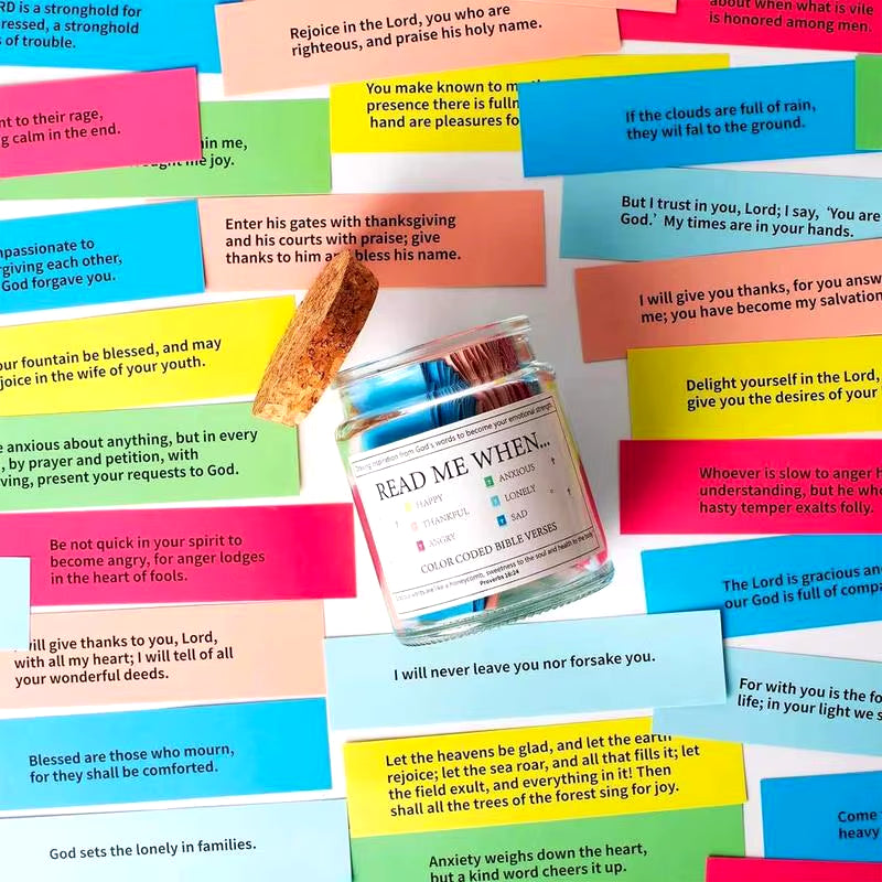 Color Coded Bible Verse Read When Jar